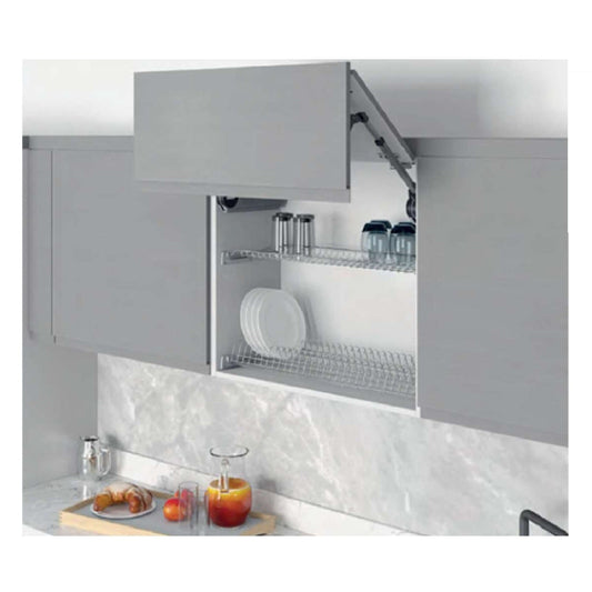 INDOUX SS PLATE GLASS SHELF WITH TRAY 90cm