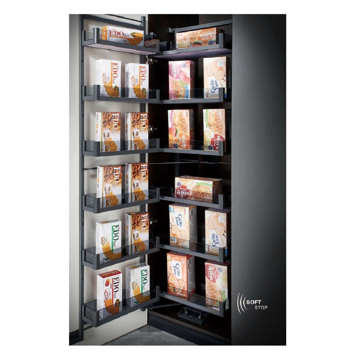 INDOUX TALL PANTRY UNIT STORAGEGLASS 45cm