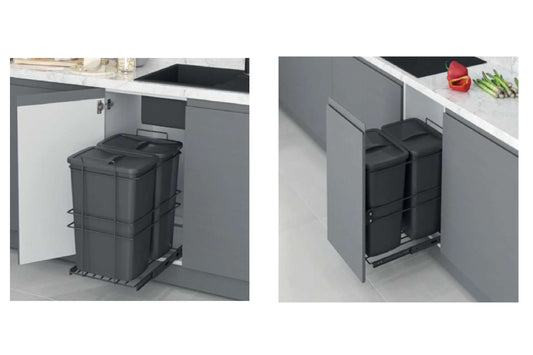 INDOUX WASTE BIN - BOTTOМ MOUNTED 35*35L 40cm