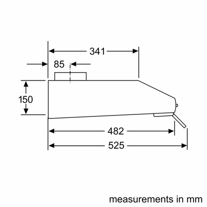 BOSCH 90cm Built Under Counter Hood|DHU965CGB1