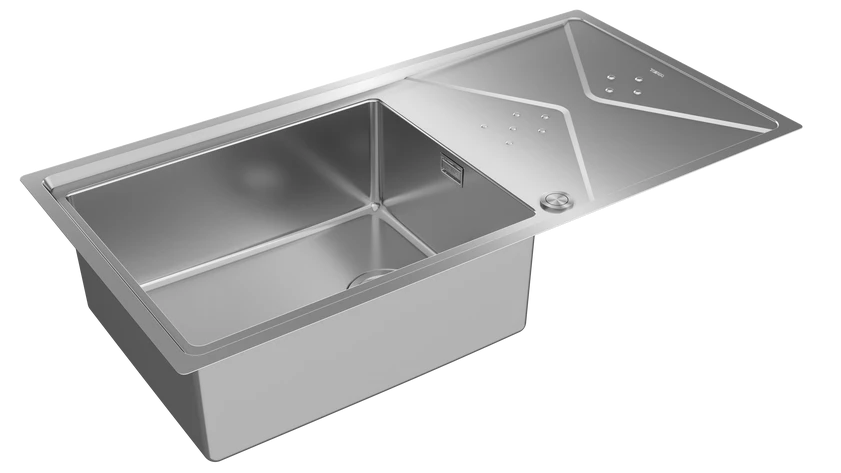 Teka Top/Flush reversible stainless steel sink with one bowl and one drainer|Brooklyn 60 M-XP 1B 1D PLUS - Urbancucine 