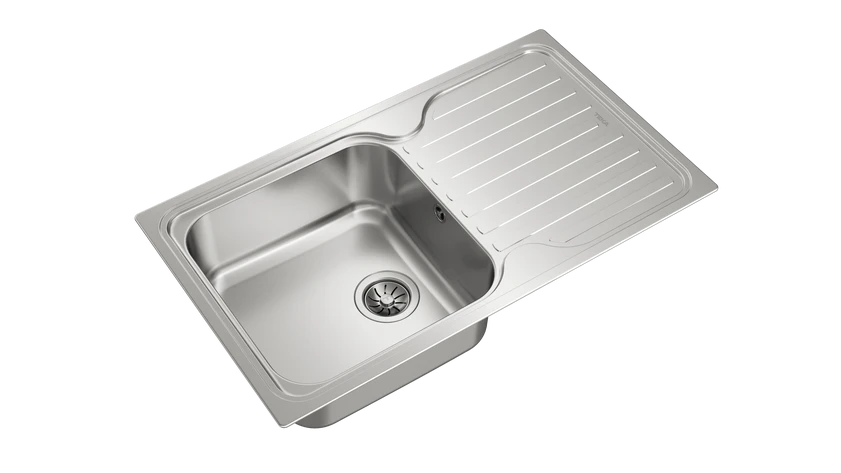 Teka Inset stainless steel sink with one bowl and one drainer|Classic 1B 1D