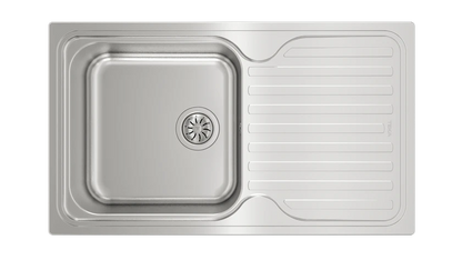 Teka Inset stainless steel sink with one bowl and one drainer|Classic 1B 1D