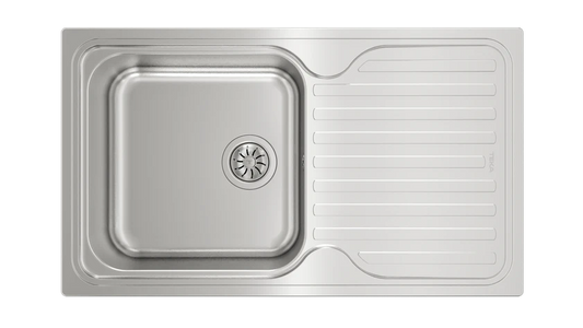 Teka Inset stainless steel sink with one bowl and one drainer|Classic 1B 1D