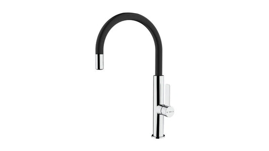 Teka Single Lever Kitchen Tap with aerator integrated in spout|FOT 995 Black