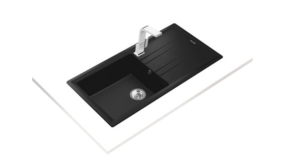 Teka Inset Tegranite Sink with one bowl and one drainer|STONE 60 L-TG 1B 1D BC - Urbancucine 