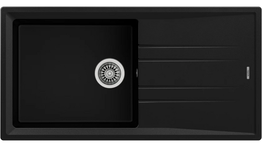 Teka Inset Tegranite Sink with one bowl and one drainer|STONE 60 L-TG 1B 1D BC - Urbancucine 