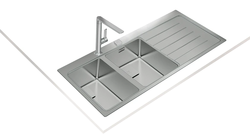 Teka Inset PureLine Stainless Steel Sink|Zenit RS15 2B 1D R AUTO - Urbancucine 