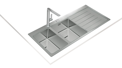 Teka Inset PureLine Stainless Steel Sink|Zenit RS15 2B 1D R AUTO - Urbancucine 