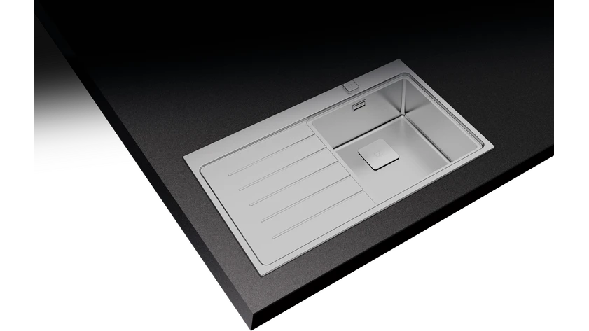 Teka Inset stainless steel sink with one bowl and one drainer|Zenit RS15 1B 1D 86 - Urbancucine 