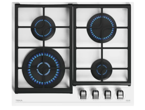 Teka Built-in Gas on Glass Hob with ExactFlame function in 60 cm|GZC 64320 WH