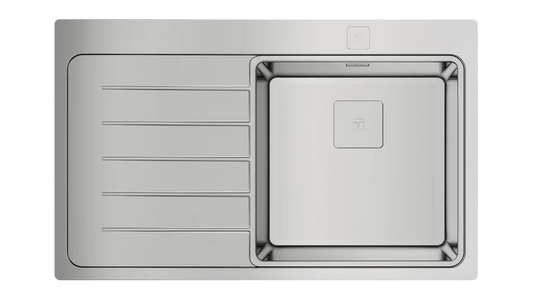 Teka Inset stainless steel sink with one bowl and one drainer|Zenit RS15 1B 1D 86