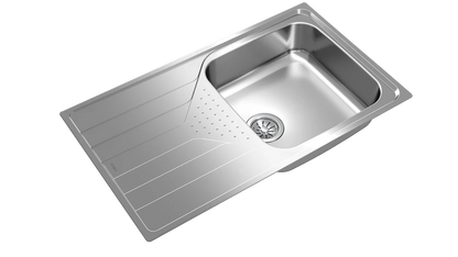 Teka Inset reversible stainless steel sink in 50 cm|Universe 50 T-XP 1B 1D PLUS - Urbancucine 