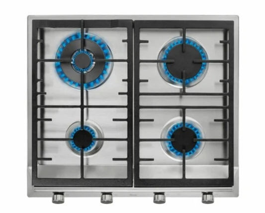 Teka Built-in Gas Stainless Steel Hob with frontal control knobs of butane and natural gas in 58 cm|EX 60.1 4G AI AL DR CI - Urbancucine 
