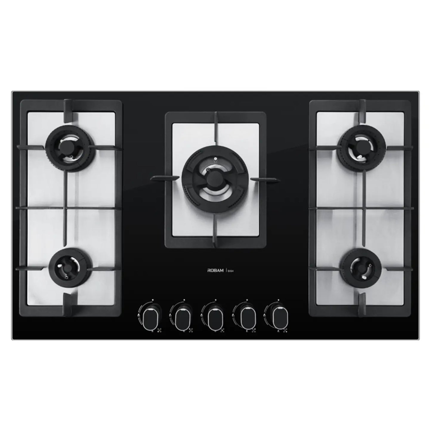 Robam Built in Premium Copper Burners Gas Hob | Model: B582 | Very Large Surface - Accommodates 5 Large Pans | Width: 90cm|B582
