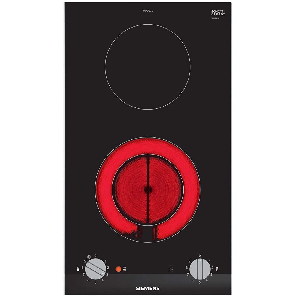 Siemens iQ300 Domino Electric Built-in Hob ET375CFA1M Black/Red 30cm