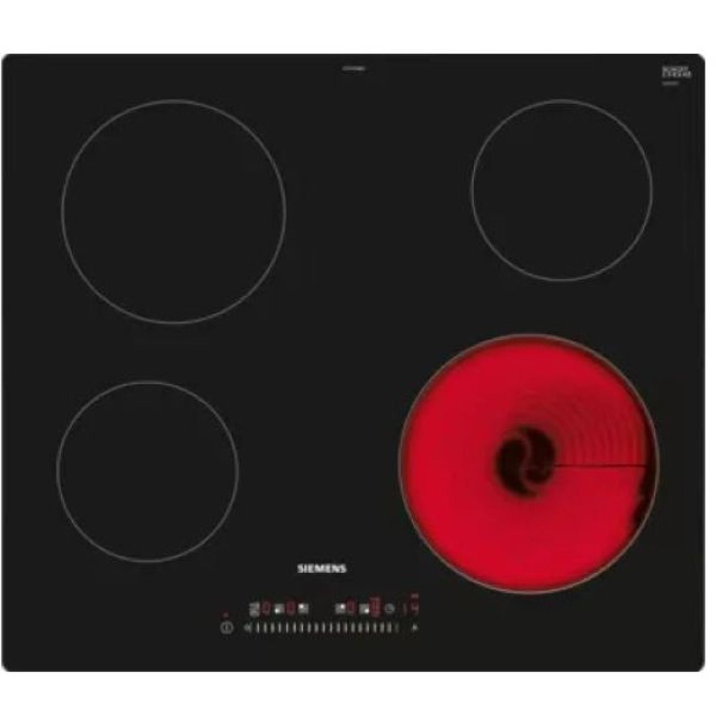 Siemens iQ100 Electric Built-in Hob ET611FE17Q Black/Red 60cm