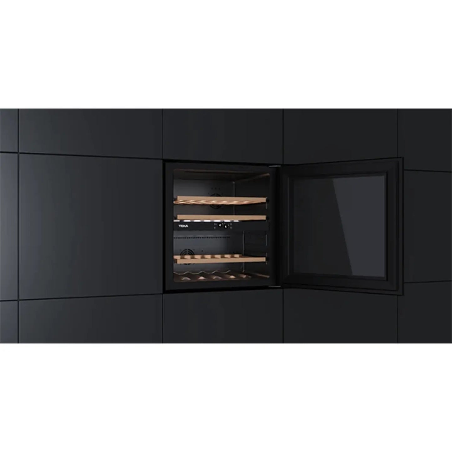 TEKA Built In Wine Cooler with capacity for 41 bottles 100L with Black Glass Finish |RVI 20041 GBK