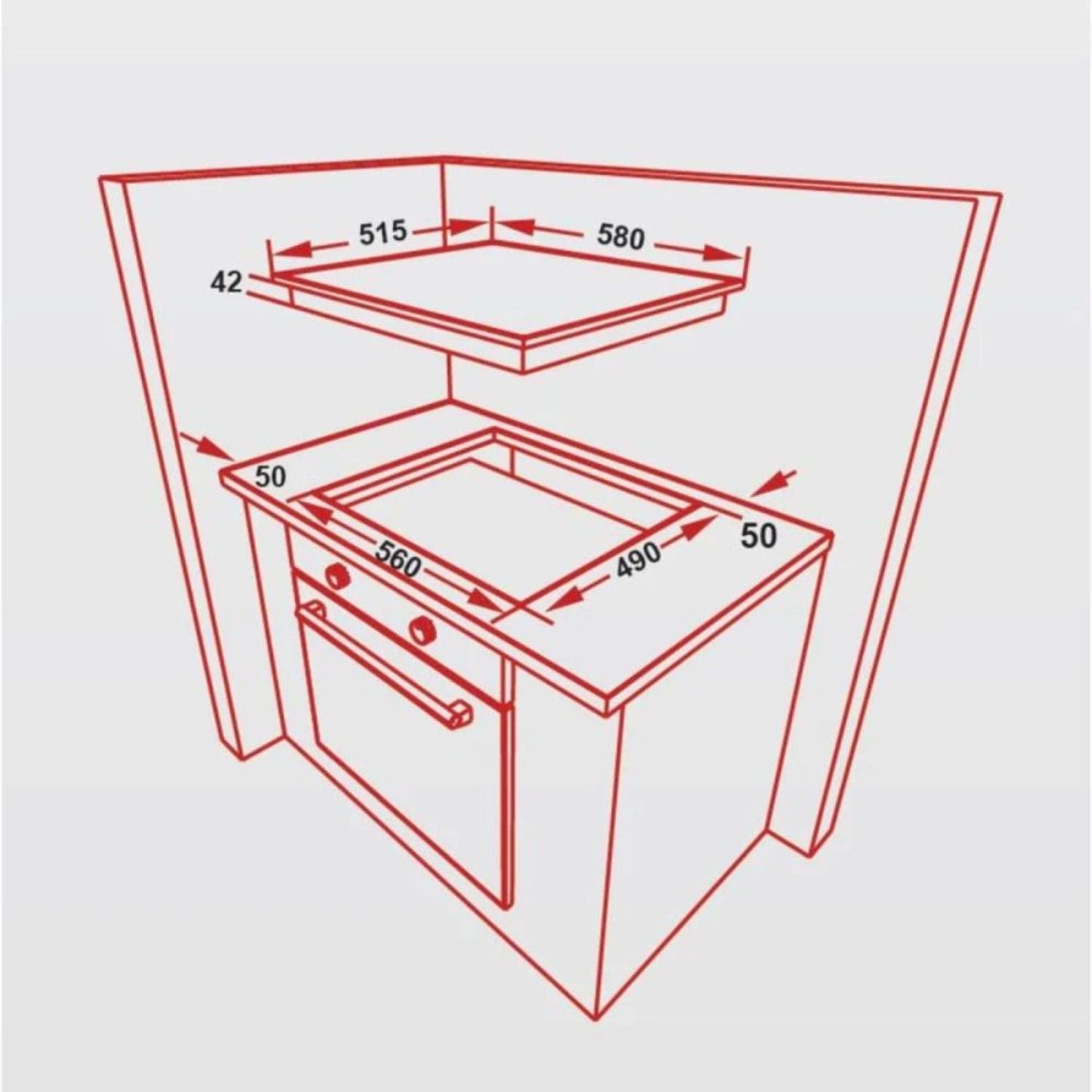 Hoover Built In Gas Hob | HGH-V64G-GBI