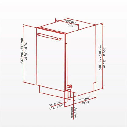 Hoover Built In Dishwasher | HDW-V610-45BI