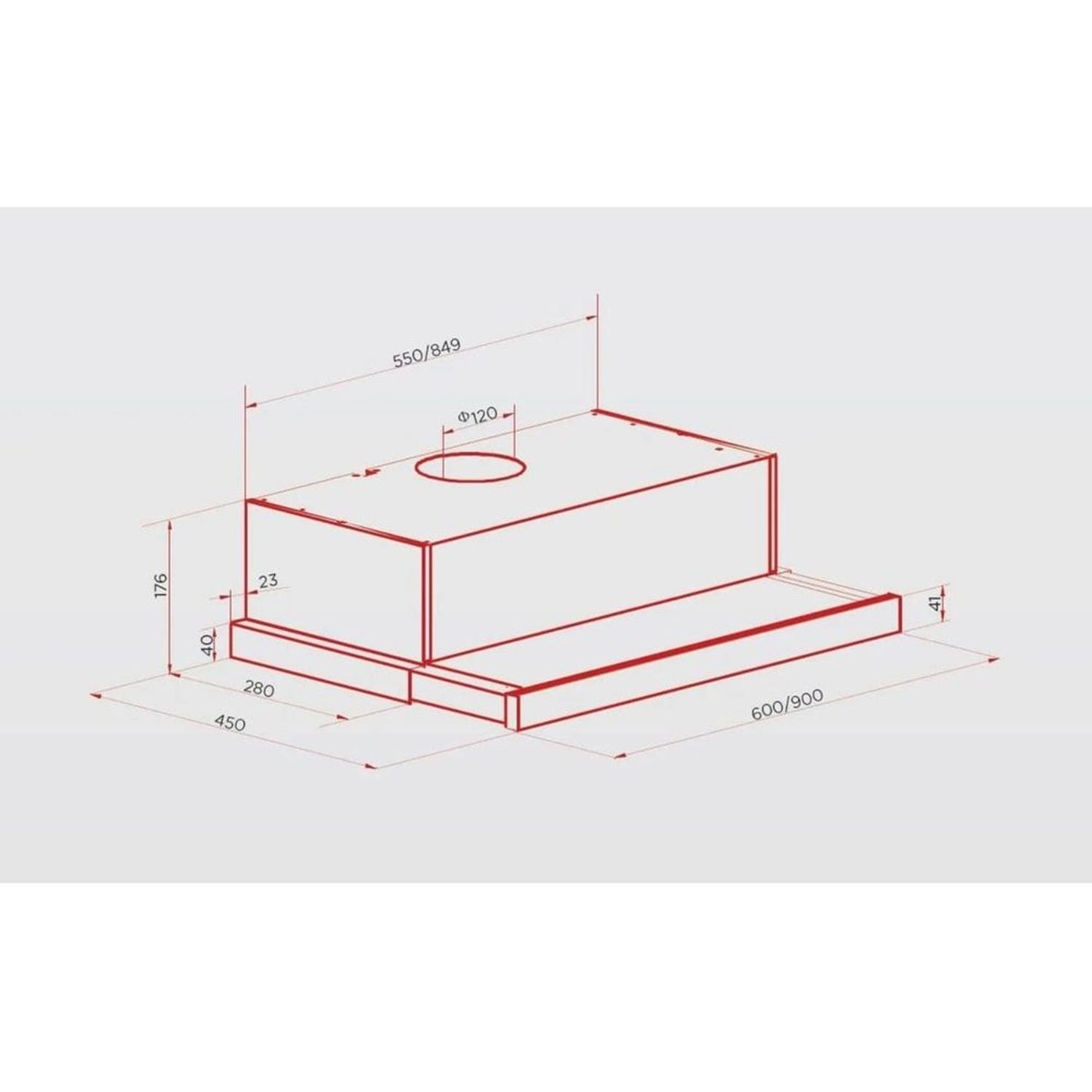 Hoover Built-In Telescopic Sliding Hood 90cm  | HSH-A90-SBI