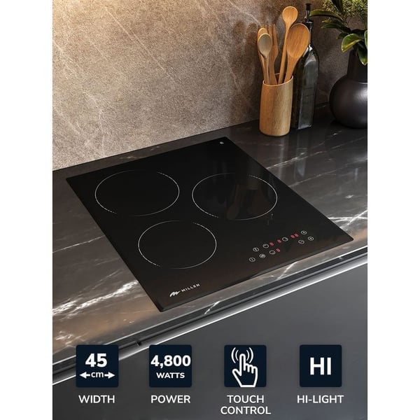 Millen Built In Electric Hob 45cm|MEH 451 BL