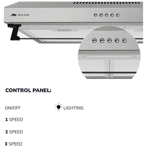 Millen Under Cabinet Hood 60cm|MKH603IX