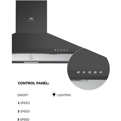 Millen Chimney Hood 60cm|MKH604BL