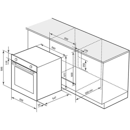 Millen Built In Electric Oven 81 liters 60cm|MEO 6005 BL