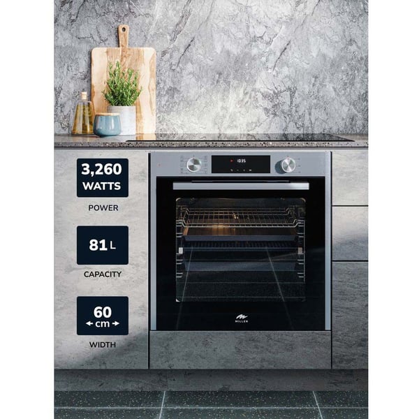 Millen Built In Electric Oven 81 liters 60cm|MEO 6005 IX