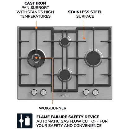 Millen Built In Gas Hob 65cm|MGH 6501 IX