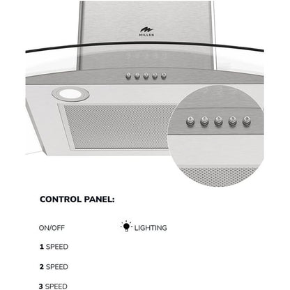 Millen Chimney Hood 60cm|MKHG603IX