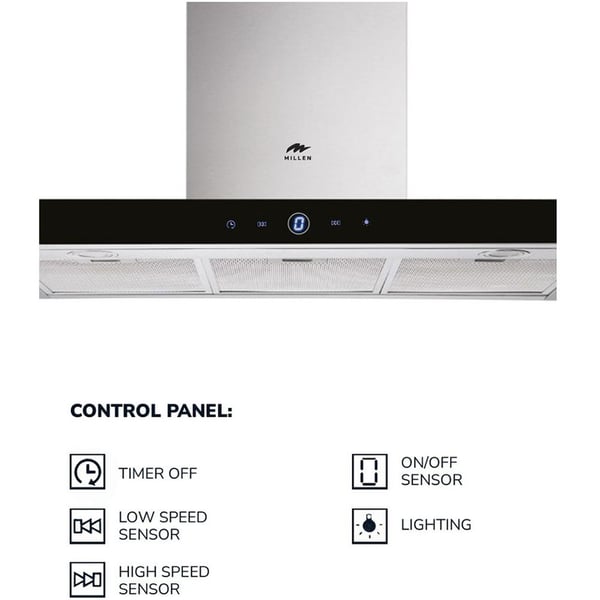 Millen Range Hood 90cm|MKH905IX