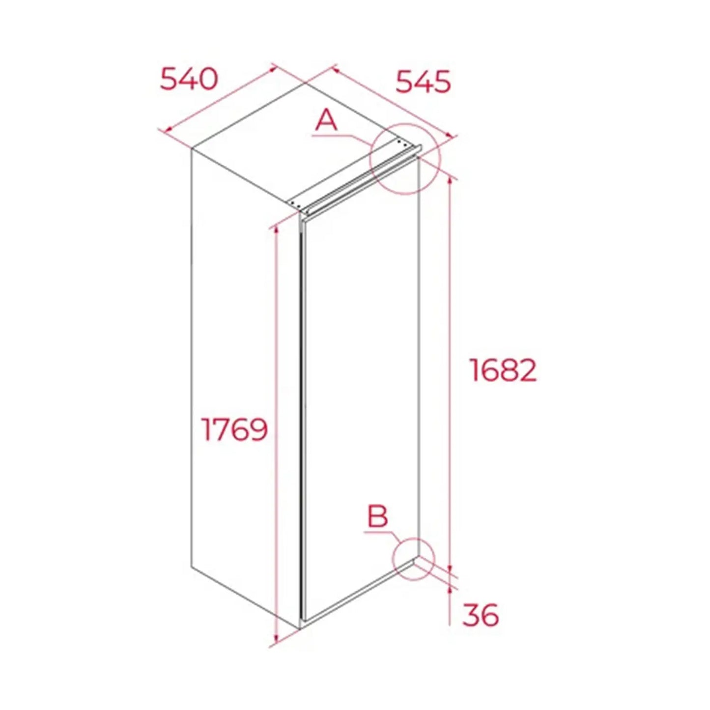 TEKA Built In Refrigerator 316L with Adjustable Shelves |RSL 73370 ME