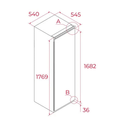 TEKA Built In Refrigerator 316L with Adjustable Shelves |RSL 73370 ME