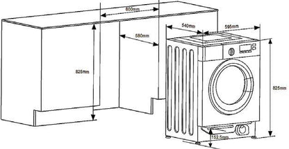 CM White BUILT-IN WASHER/DRYER 60CM|CM 1249TO