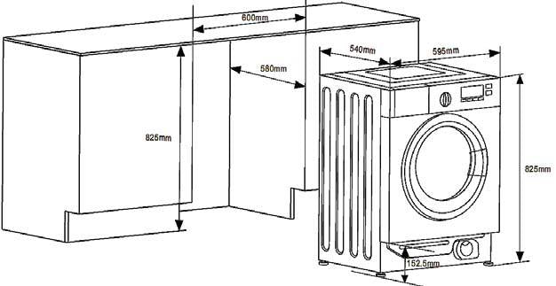 CM Built-In Led Display Type Washer 60cm|CM 1249T0