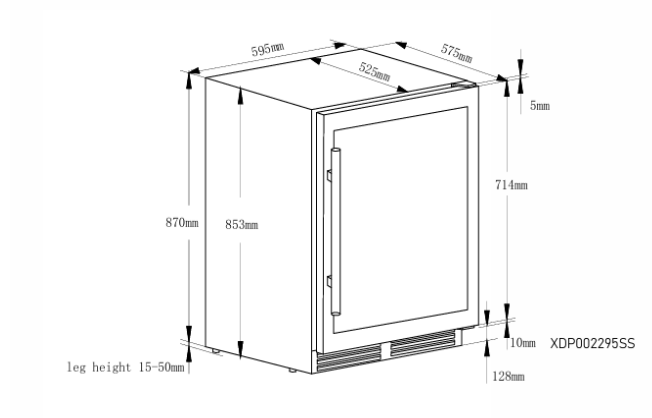 CARYSIL WINE COOLER 60 CM |UC WC CF 60-52 B
