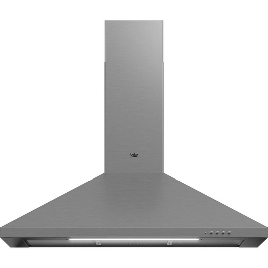 Beko | 90cm Pyramid Chimney Hood, 400m³/h Ventilation, Dishwasher-Safe Filters, Metal Cassette Filter, Mechanical Button Control, Stainless Steel – CWB9441XN