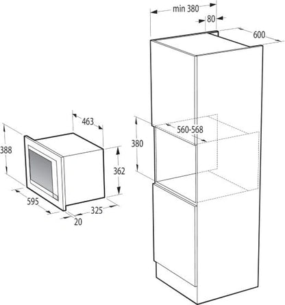 Gorenje Built In Microwave With Grill 60 cm |BM201AG1X