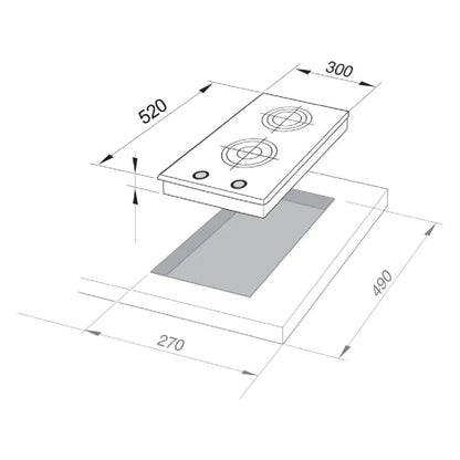 Elba Built in Domino Hob ELIO 30 cm |EGV 302
