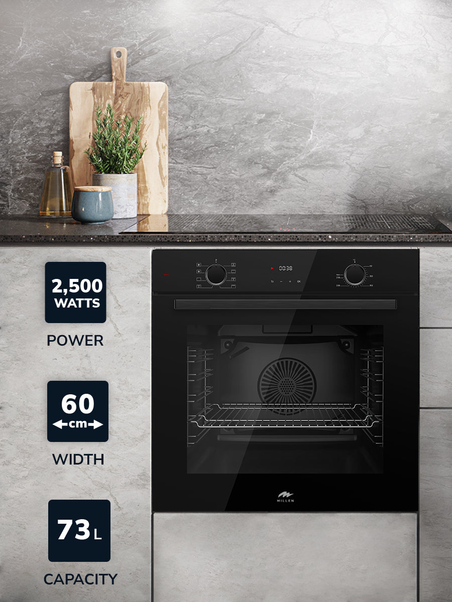 Millen Built In Electric Oven 73 liters 60cm|MEO 6002 BB