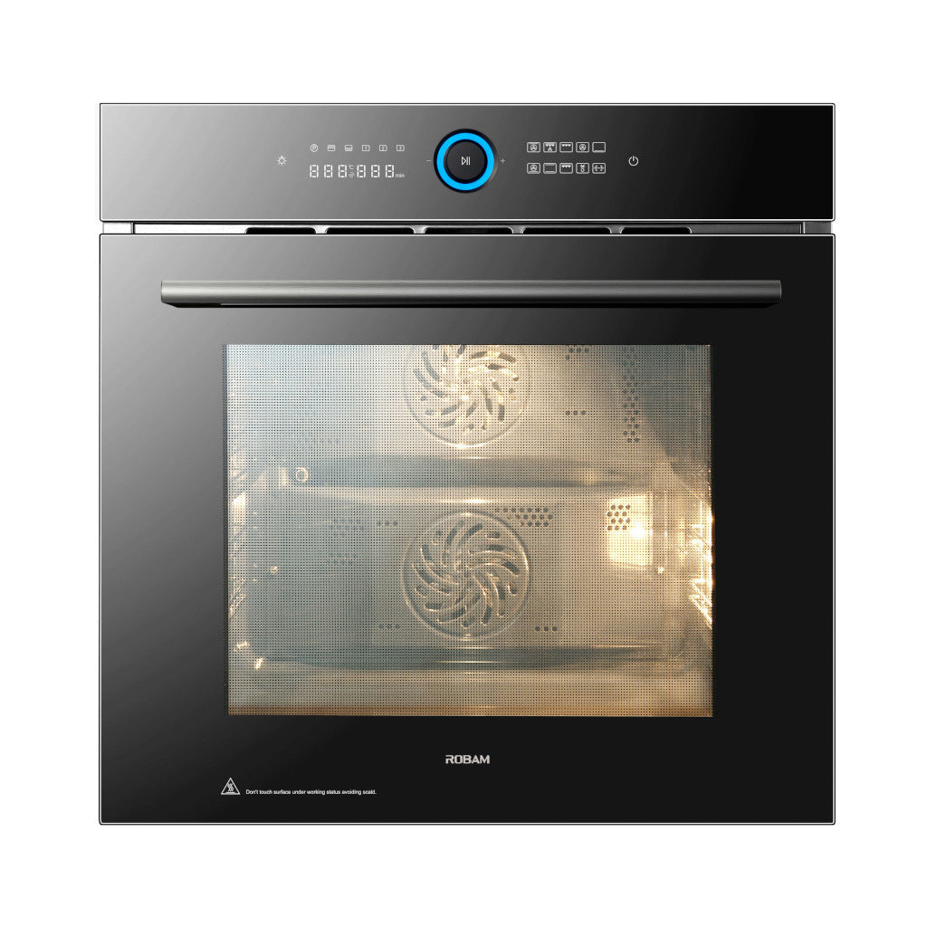 Robam Built in Professional Oven For Home | Model: RQ335 | Full Black Color Unit | Dual Fans | Dual Temperature In Same Cavity | Width: 60cm|RQ335