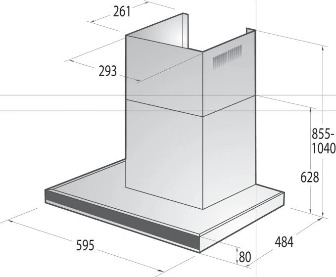 Gorenje Built-In Chimney Hood T shape 60cm |WHT644EXGB